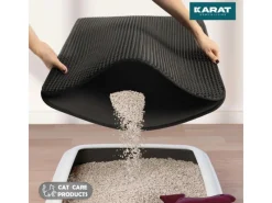 Karat Katzenbedarf^Katzenstreumatte Charly in Wabendesign Abwaschbar 76 x 61 cm