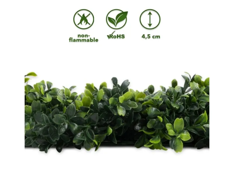 Karat Kunstpflanzen^Pflanzenwand Boxwood Kunstpflanze zur Dekoration 50 x 50 cm