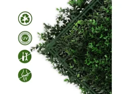 Karat Kunstpflanzen^Pflanzenwand Buxus Kunstpflanze zur Dekoration 50 x 50 cm