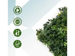 Karat Kunstpflanzen^Pflanzenwand Tropical Kunstpflanze zur Dekoration 50 x 50 cm