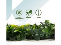 Karat Kunstpflanzen^Pflanzenwand Tropical Kunstpflanze zur Dekoration 50 x 50 cm