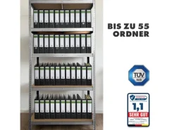 Karat Schwerlastregal|Metallregale^Schwerlastregal Lakota 2er Set Traglast bis 875 kg 150 x 75 x 30 cm