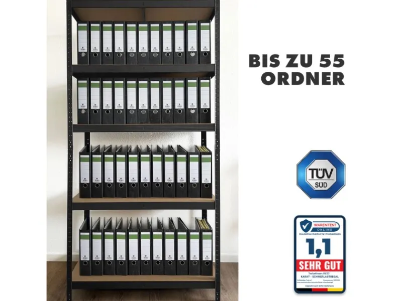 Karat Schwerlastregal Lakota 2er Set Traglast bis 875 kg 200 x 120 x 60 cm