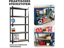 Karat Metallregale|Kellerregale^Schwerlastregal Lakota 2er Set Traglast bis 875 kg 150 x 75 x 30 cm