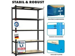 Karat Metallregale|Kellerregale^Schwerlastregal Lakota 2er Set Traglast bis 875 kg 150 x 75 x 30 cm