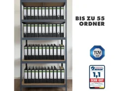 Karat Schwerlastregal Lakota 2er Set Traglast bis 875 kg 180 x 90 x 40 cm