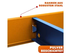 Karat Metallregale|Kellerregale^Schwerlastregal Rhino bis 1050 kg Pulverbeschichtet 180 x 90 x 45 cm