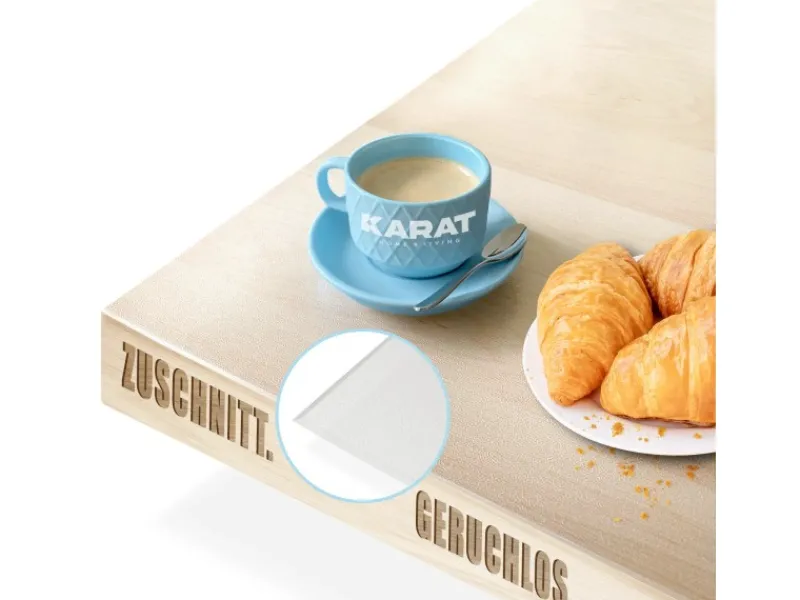 Karat Tischdecken^Tischfolie Empire mit Abgeschrägter Kante Transparent 50 x 190 cm