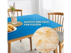 Karat Tischdecken^Tischfolie Empire mit Abgeschrägter Kante Blau 80 x 125 cm