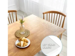 Karat Tischdecken^Tischfolie Empire mit Abgeschrägter Kante Transparent 85 x 200 cm