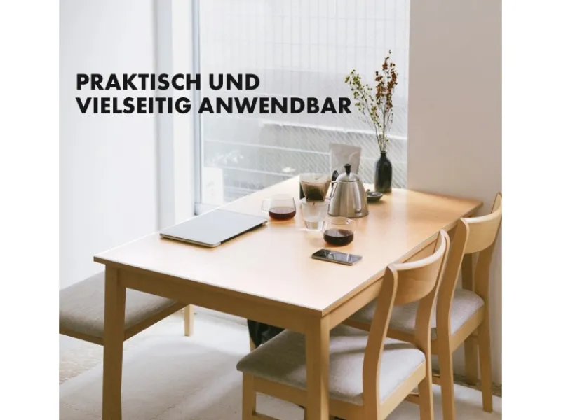 Karat Tischdecken^Tischfolie Empire mit Abgeschrägter Kante Transparent Rund 80 cm