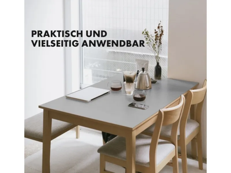 Karat Tischfolie Empire mit Abgeschrägter Kante Hellgrau 100 x 60 cm