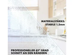 Karat Tischfolie Empire mit Abgeschrägter Kante Transparent 100 x 180 cm