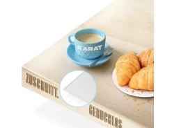 Karat Tischfolie Empire mit Abgeschrägter Kante Transparent 80 x 90 cm