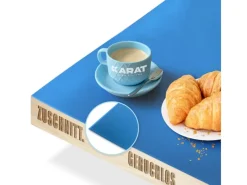 Karat Tischdecken^Tischfolie Empire mit Abgeschrägter Kante Blau Rund 80 cm