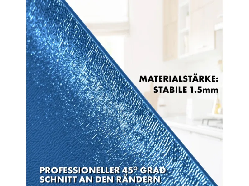 Karat Tischdecken^Tischfolie Empire mit Abgeschrägter Kante Blau Rund 80 cm