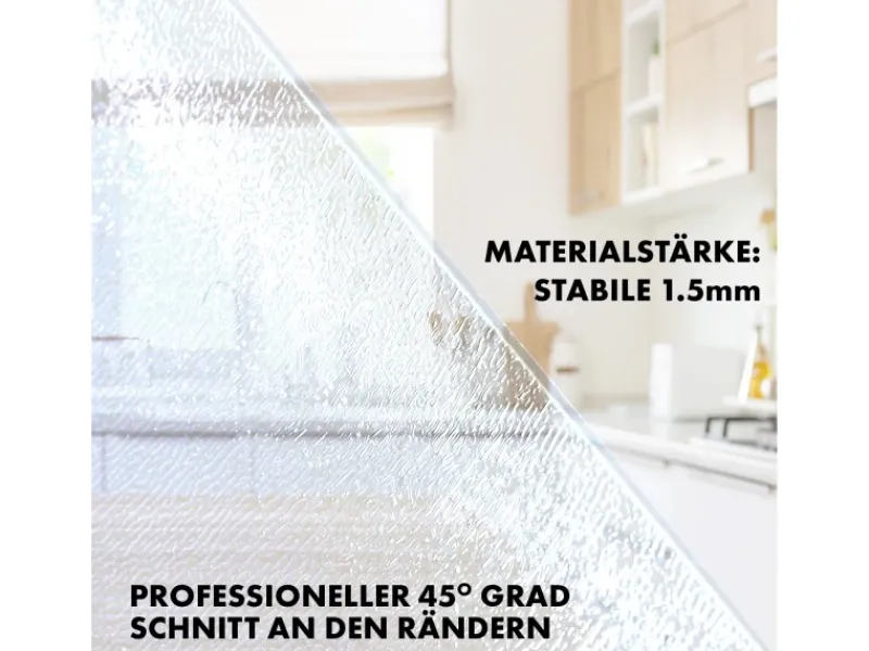 Karat Tischdecken^Tischfolie Empire mit Abgeschrägter Kante Transparent 80 x 150 cm