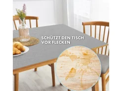 Karat Tischfolie Empire mit Abgeschrägter Kante Hellgrau 100 x 190 cm