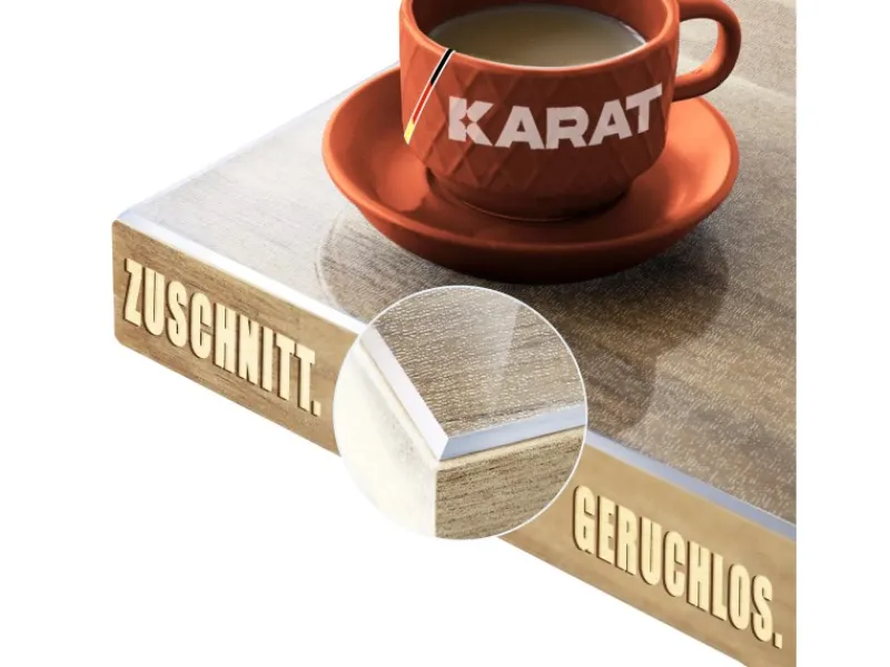 Karat Tischdecken^Tischfolie Imperial Transparent Mattiert mit Abgeschrägter Kante 125 x 150 cm