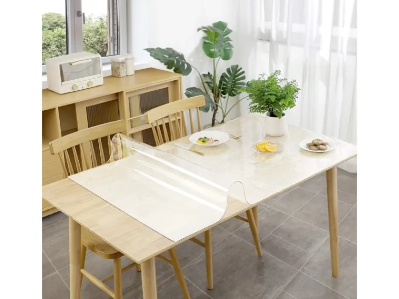 Karat Tischdecken^Tischfolie Imperial Transparent Mattiert mit Abgeschrägter Kante 120 x 175 cm