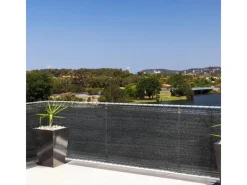 Karat Raffrollos^Zaunblende Marius Schattiergewebe 150 g/m² mit Befestigungszubehör 1,2 x 15 m