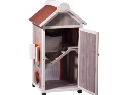 Dobar Katzenbedarf^Katzenhaus "Fancy Cat" aus Holz für draußen und drinnen FSC®