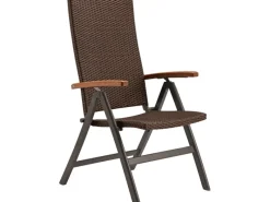 Sessel^Klappsessel Davenport II Braun mit verstellbarer Rückenlehne FSC®