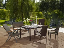 Sessel^Klappsessel Davenport II Braun mit verstellbarer Rückenlehne FSC®