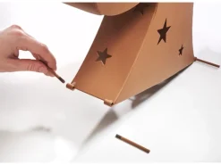 Laternen^Kobolo Kerzenhalter Teelichthalter Laterne CHRISTMAS aus Metall Rostoptik XL