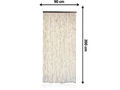 Kobolo Türvorhang Bambusvorhang Insektenschutz BAMBOO 31 Stränge 90x200 cm