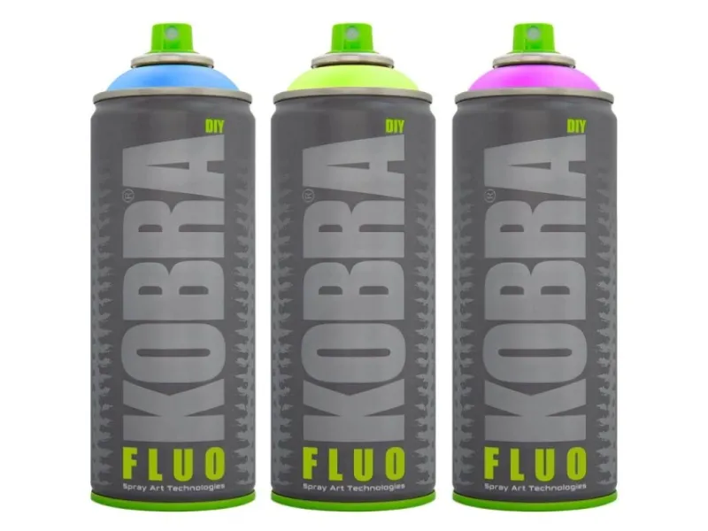 Sprühlacke|Buntlacke^Kobra DIY Fluo Buntlack Spray 400ml Flour Neon Matt