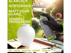 Sprühlacke^Kobra DIY Klarlack Spray 400ml Universal Acryl Klarlack