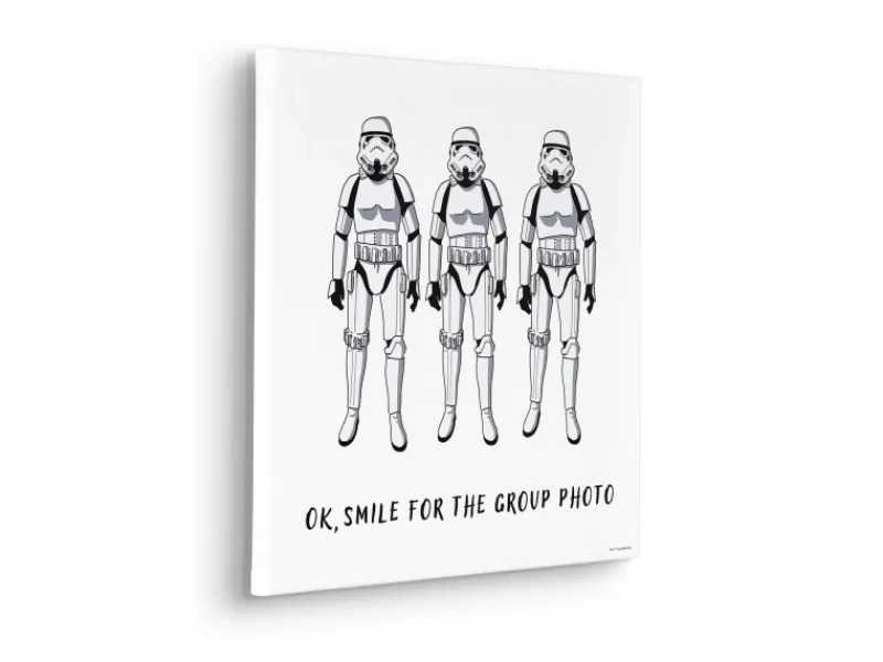 Komar Bilder^Keilrahmenbild Star Wars Stormtrooper Group Photo Weiß