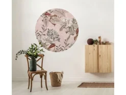 Komar Wandtattoos^Selbstklebende Runde Tapete Adorn Rosa Ø 125 cm 611161