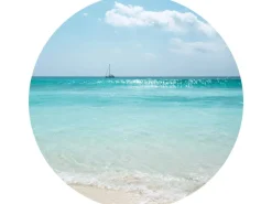 Komar Klebefolien^Vliesfototapete Dot Lagoon selbstklebend Ø 125 cm