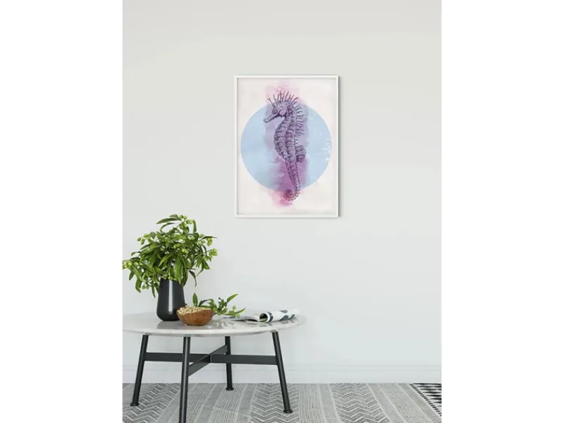 Komar Poster^Wandbild Sea Horse Circle 50 x 70 cm