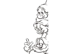 Komar Poster^Wandbild Snow White Dwarfs 30 x 40 cm