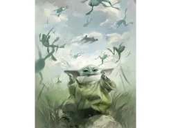 Komar Poster^Wandbild Star Wars The Mandalorian Grogu Frogs 30 cm x 40 cm Blau