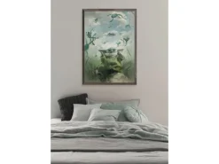 Komar Poster^Wandbild Star Wars The Mandalorian Grogu Frogs 30 cm x 40 cm Blau