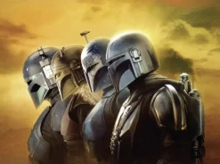 Komar Poster^Wandbild Star Wars The Mandalorian Line Up 30 cm x 40 cm Gelb