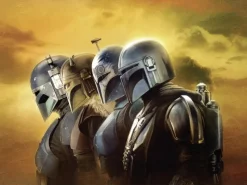 Komar Poster^Wandbild Star Wars The Mandalorian Line Up 50 cm x 70 cm Gelb