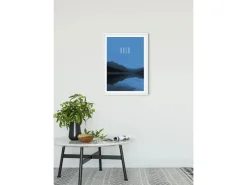 Komar Wandbild Word Lake Blue 50 x 70 cm