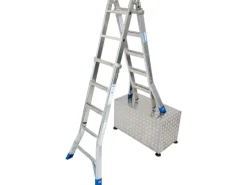 Krause Klapptritte^Stabilo Sprossen-Gelenk-Teleskop-Leiter 4 x 5 Sprossen
