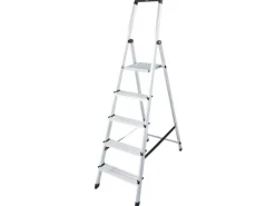 Krause Stehleiter Solidy 5 Stufen 165 cm x 47 cm x 96 cm