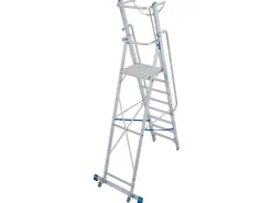 Krause Klapptritte^Stehleiter Stabilo mit Großer Plattform und Sicherheitskette 8 Stufen