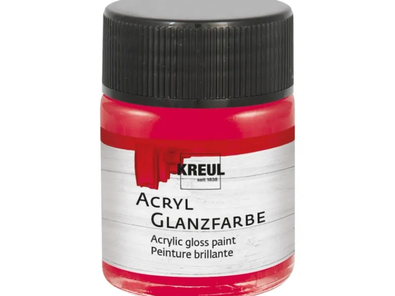 KREUL Bastelzubehör|Künstlerfarben^Acryl Farbe Glänzend Dunkelrot 50 ml