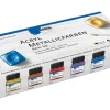 KREUL Bastelzubehör|Bastelfarben^Acryl Farbe Metallic Basis Set 6 x 20 ml
