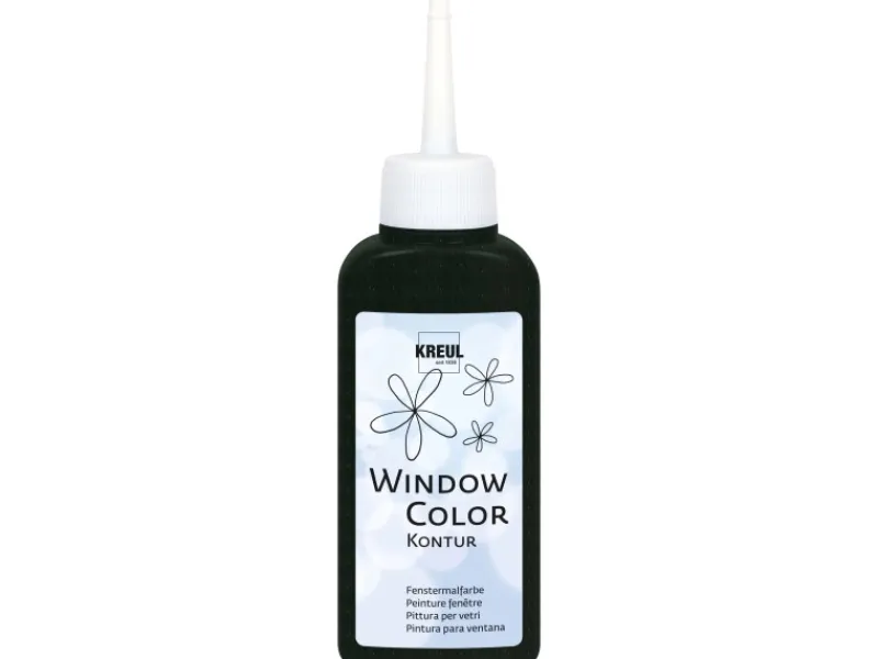 KREUL Bastelzubehör|Künstlerfarben^Window Color Konturenfarbe Schwarz 80 ml