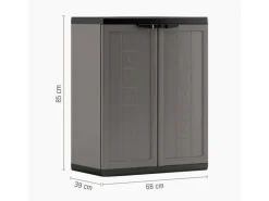 Kunststoffschrank Jolly 68 cm x 85 cm x 39 cm Dunkelgrau