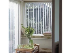 Gardinia Lamellenvorhang-Set 127 mm Weiß gestreift 300 cm x 260 cm